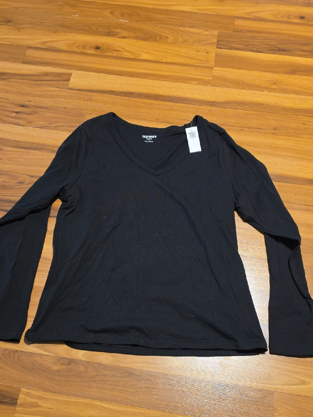 Old Navy Black V-Neck Long Sleeve Top